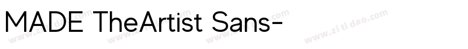 MADE TheArtist Sans字体转换